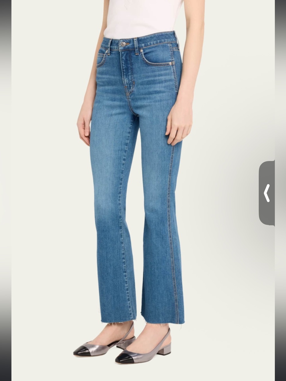 Veronica Beard Carolina High-Rise Raw Hem Jeans